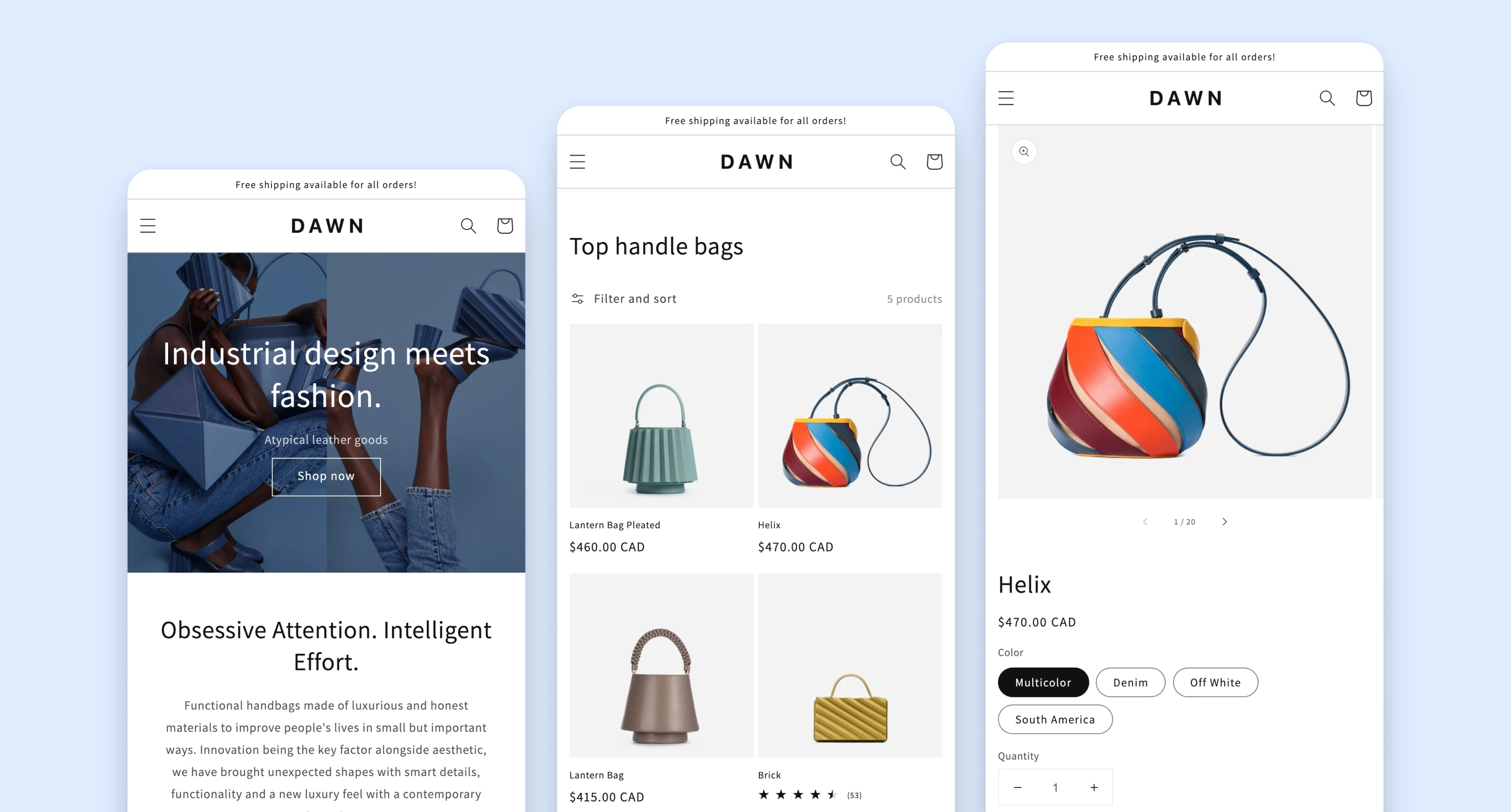 平台动态 | Shopify 主题模板更新：灵活的移动端优先主题 Dawn 上线