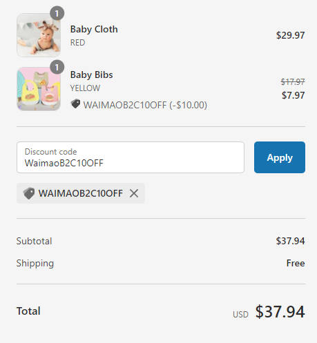 图片[15]-Shopify 独立站折扣码 Discount Code 设置教程 |  | WaimaoB2C- | WaimaoB2C