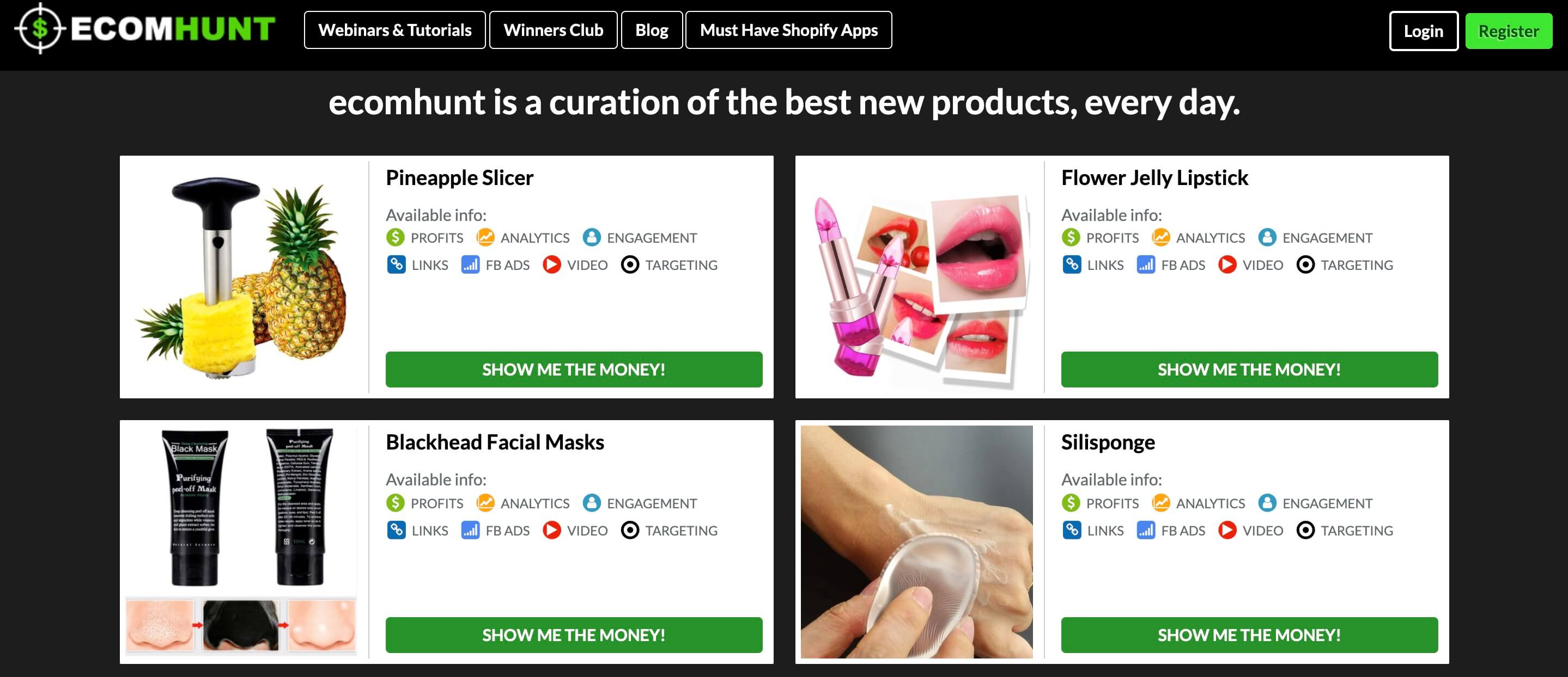 EcomHunt - Shopify独立站爆款选品工具
